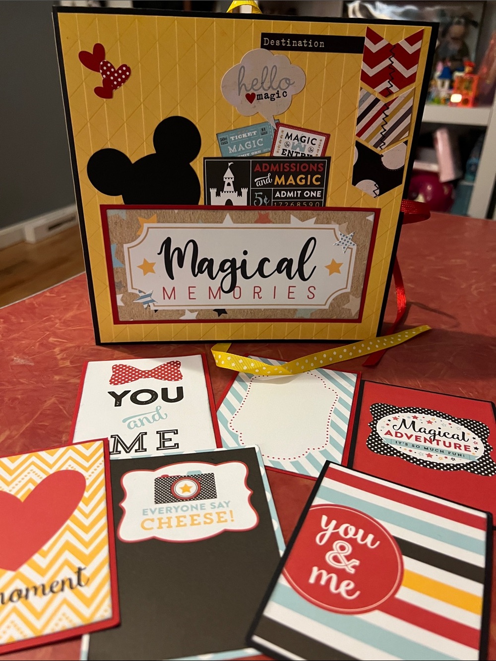 Magical Memories Scrapbook Album - Yellow, Red, Black